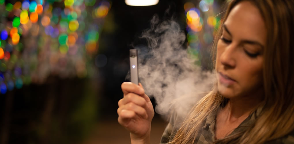 woman vaping